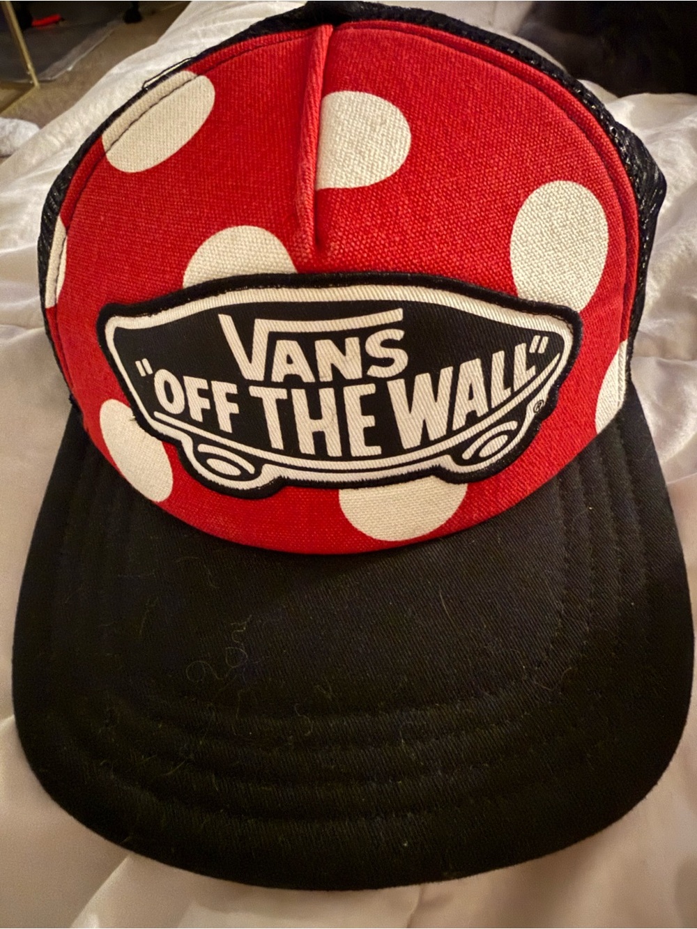 Vans x Disney Minnie Mouse Red Polka Dot Trucker Hat Snapback